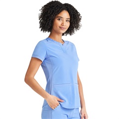 Inspira Flex Henley Scrub Top